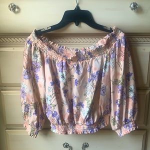 Floral off the shoulder top